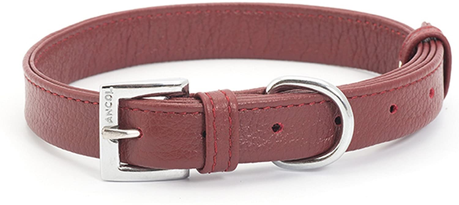 Ancol Indulgence Folded Burgundy Dog Collar 36-46cm RRP £12.49 CLEARANCE XL £7.49